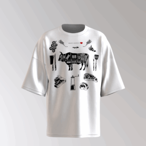 Camiseta Oversize - Mapa Cárnico "Agropecuarios de Corazón"
